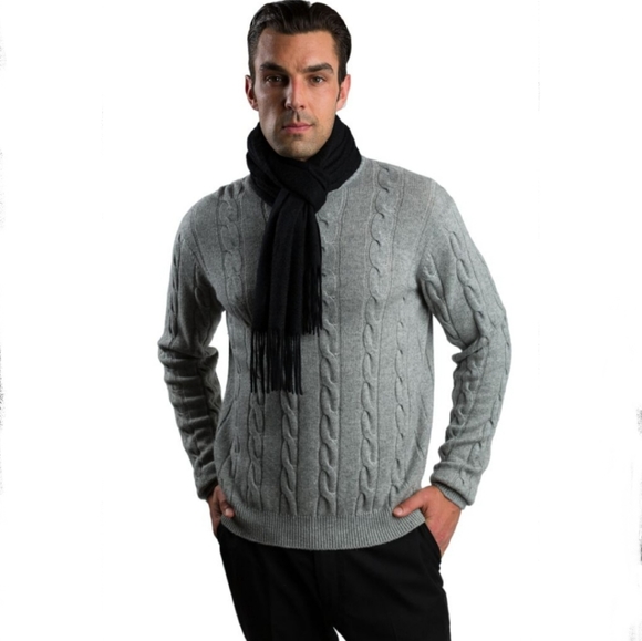 NWT Brooks Brothers Black 100% Cashmere Luxury Scarf - Picture 1 of 6